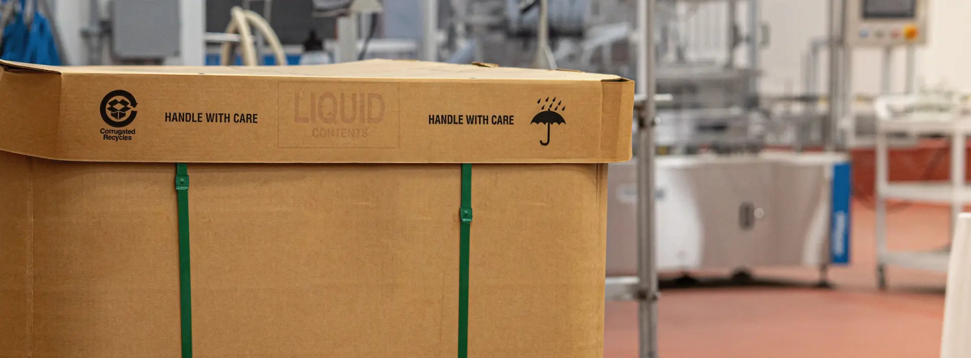 Kefiplant production facility — pallets of kombucha base ready for shipping
